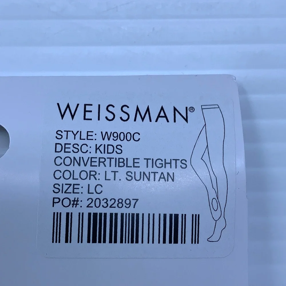 Weissman Kids LC Lt. Suntan W900C Microfiber Convertible Tights